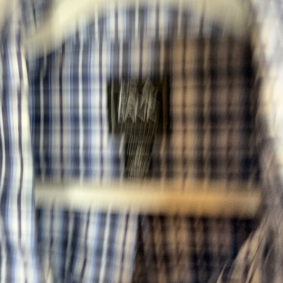 Jos A Bank Traveler Blue Plaid Button Down Dress Shirt Size XXL Preowned - Picture 4 of 16